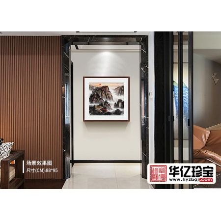 五岳独尊 王宁ZUI新国画泰山斗方《紫气东来》