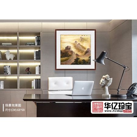 实力派画家胡爱民斗方山水精品《中华魂》