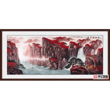 石荣禄ZUI新力作大尺寸鸿运山水画《江山万里图》