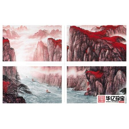 石荣禄ZUI新力作大尺寸鸿运山水画《江山万里图》