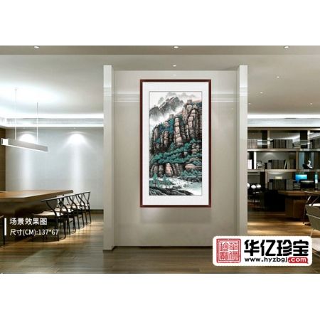 李林宏新品创作四尺竖条幅长城《古塞春深》