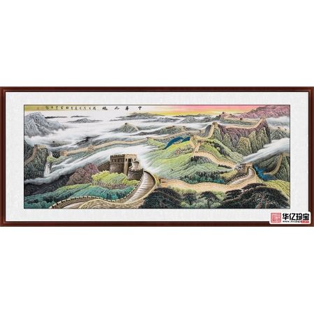 万里长城图 李林宏新作山水画作品《中华之魂》