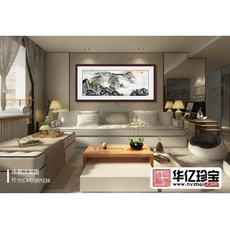 泰山题材国画 李林宏ZUI新力作中华国山《泰山日出》