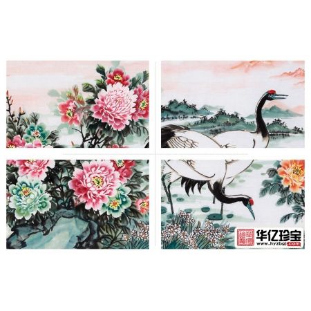 石开老师牡丹仙鹤图《鹤鸣春晓增福寿，国色千姿布新春》