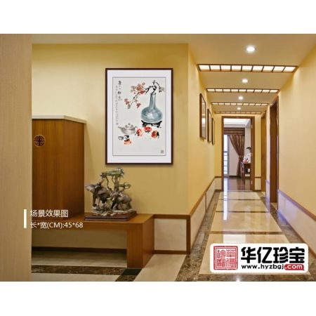 徐坤连不规则写意花鸟画柿子图《事事如意》