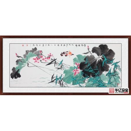 当代实力派画家杨成功写意花鸟画《情思缠绵》