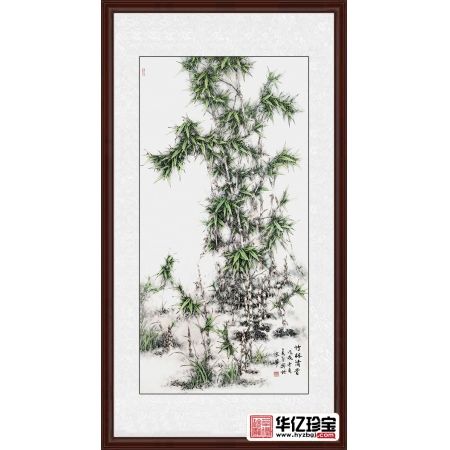赵俊贞国画竹子图《竹林清音》
