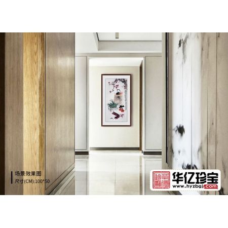 郑晓京老师三尺竖幅精品写意国画《岁朝清供图》