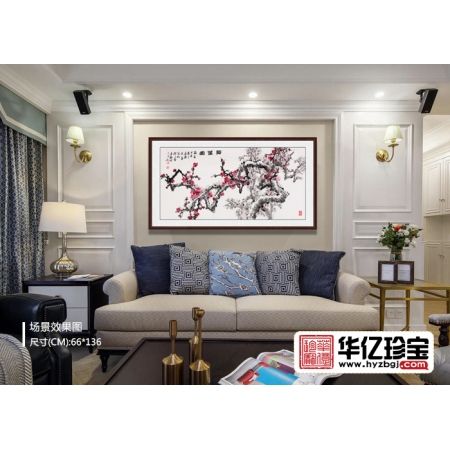 晋葆良四尺横幅新品梅花作品《迎春图》