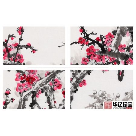 晋葆良四尺横幅新品梅花作品《迎春图》