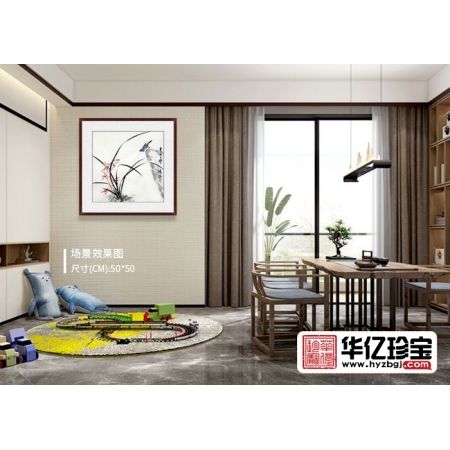 精品写意画 实力派画家郑晓京《彩兰雀》之二