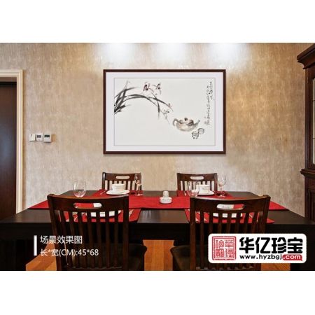 徐坤连不规则写意花鸟画兰花图《一壶清风》