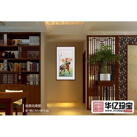 国画家石磊写意人物画作品《关公像》