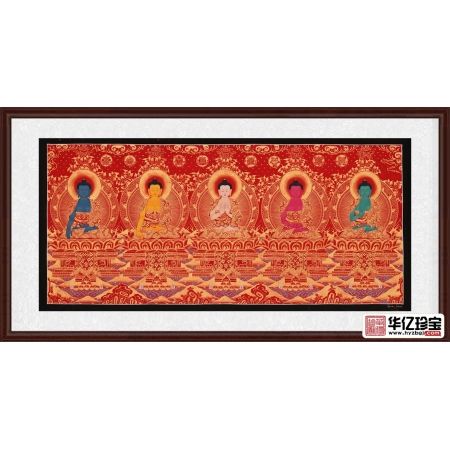 shouc精品  尼泊尔名家纯手绘唐卡《五方佛》