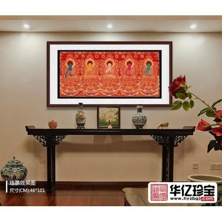 shouc精品  尼泊尔名家纯手绘唐卡《五方佛》
