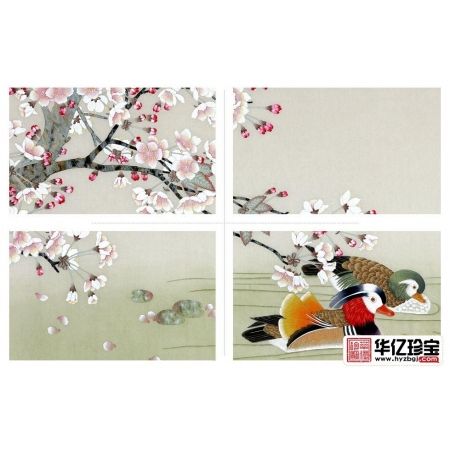 国家一JI美术师张洪山新品鸳鸯图《相濡以沫》