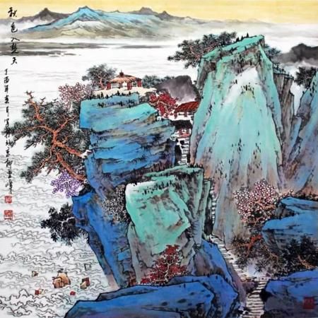柳春峰 秋色入楚天 4平尺