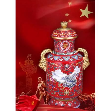 《人民万岁·人民尊》瓷瓶  周令钊艺术指导、阳士奇大师制作