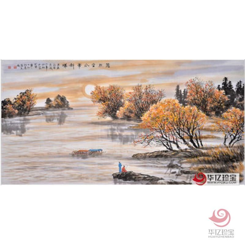 GJ书画名家张天成山水画作品《澹然空水带斜晖》