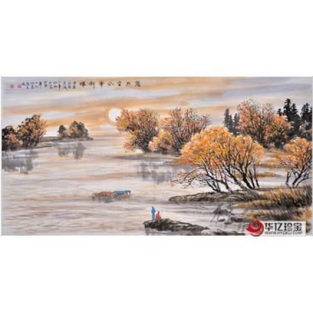 GJ书画名家张天成山水画作品《澹然空水带斜晖》