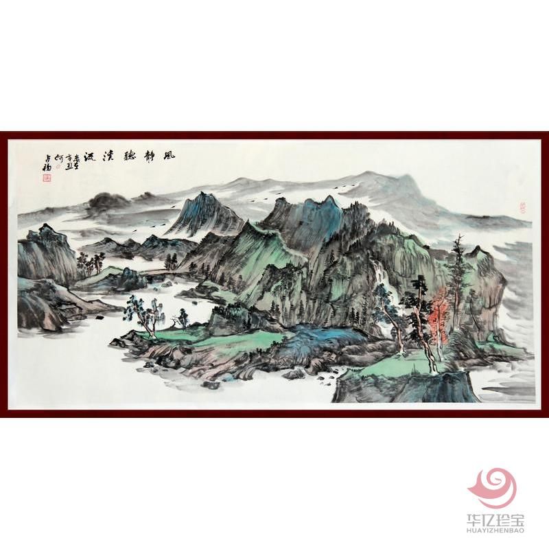 宁夏美协副主席  山水画家何占?！斗缇蔡鳌?平尺横幅