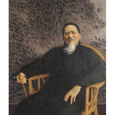  靳尚谊油画作品《晚年黄宾虹》