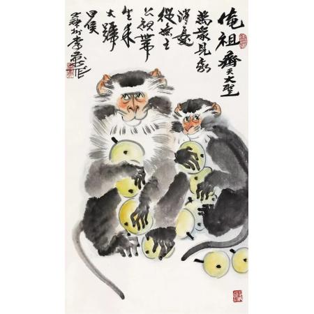 清华教授李苦禅之子李燕作品《俺祖齐天大圣》