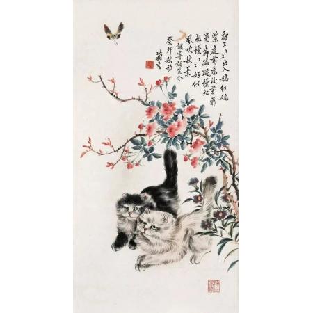 “猫王”书画名家孙菊生《猫2》