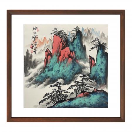 姜国华4平尺山水作品《祥云瑞日》