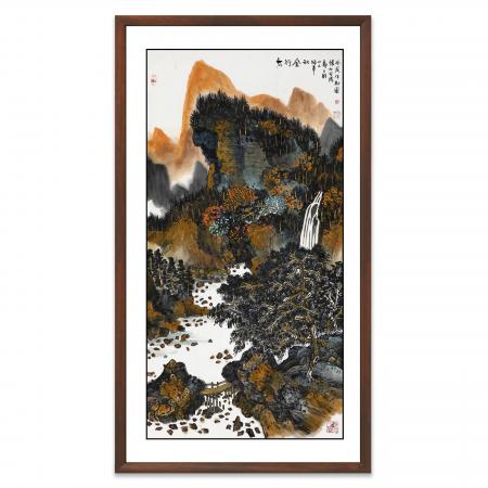 郑大干8平尺山水作品《太行金秋》