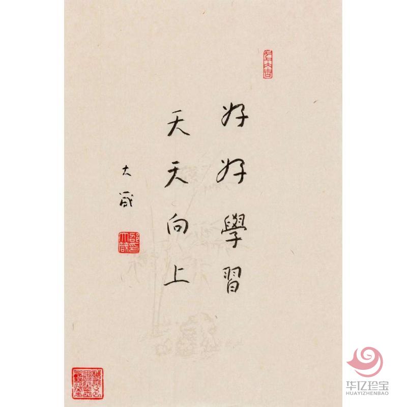 邵大箴书法作品《好好学习 天天向上》