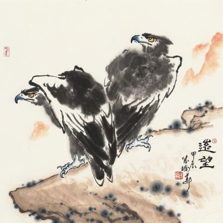 姜成楠4平尺动物作品《远望》