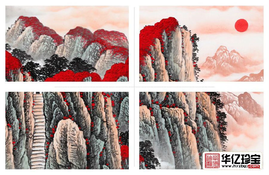 小品泰山国画 李林宏ZUI新力作斗方画《泰山雄姿》