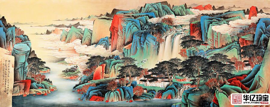 shouc之作 李小跃大尺寸山水画力作《福满堂》