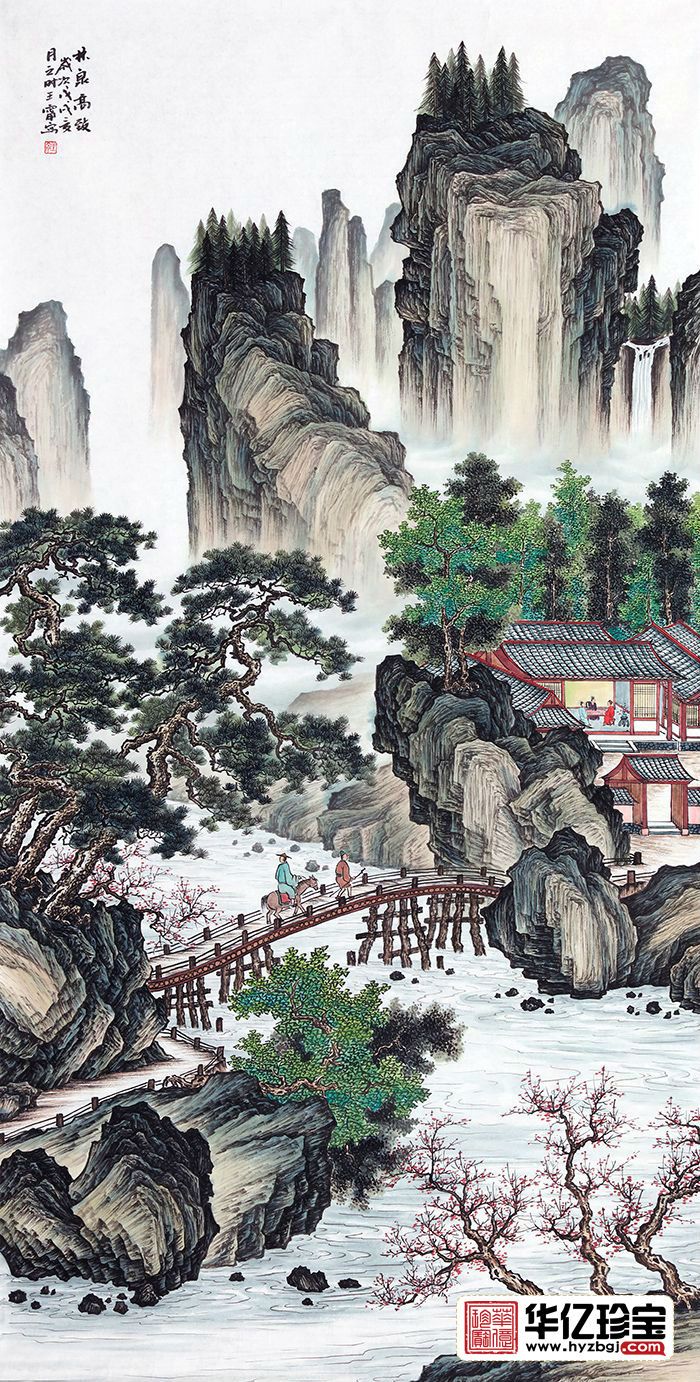 【精品】王宁ZUI新仿古山水画shouc佳作《林泉高致》