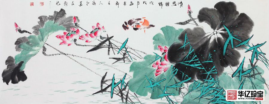 当代实力派画家杨成功写意花鸟画《情思缠绵》