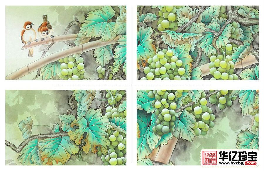 羽墨老师新品国画葡萄图《硕果累累》