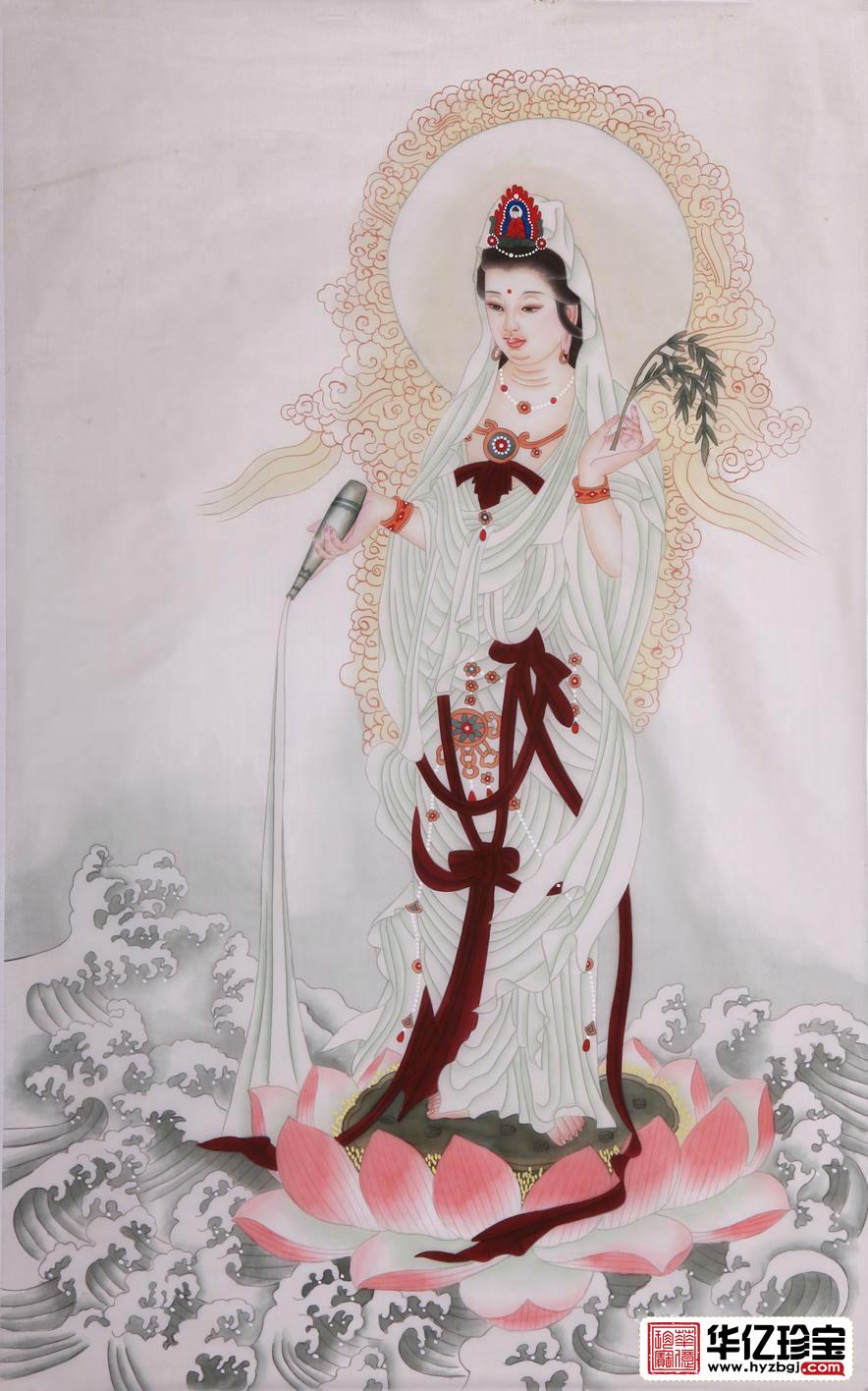 三尺竖幅绢本道释画作品《绢本道释系列之二》