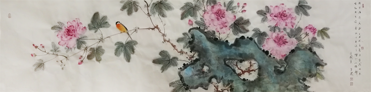 郭慧庆《小写意花鸟一》