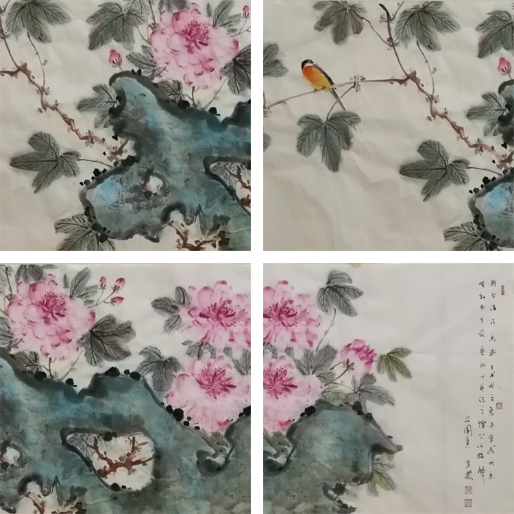 郭慧庆《小写意花鸟一》