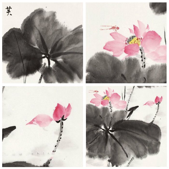 霍春阳《芙蓉出水》三尺竖幅