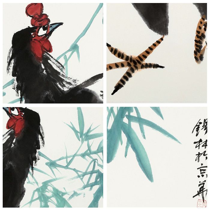 潘锡林《吉祥》68×68cm