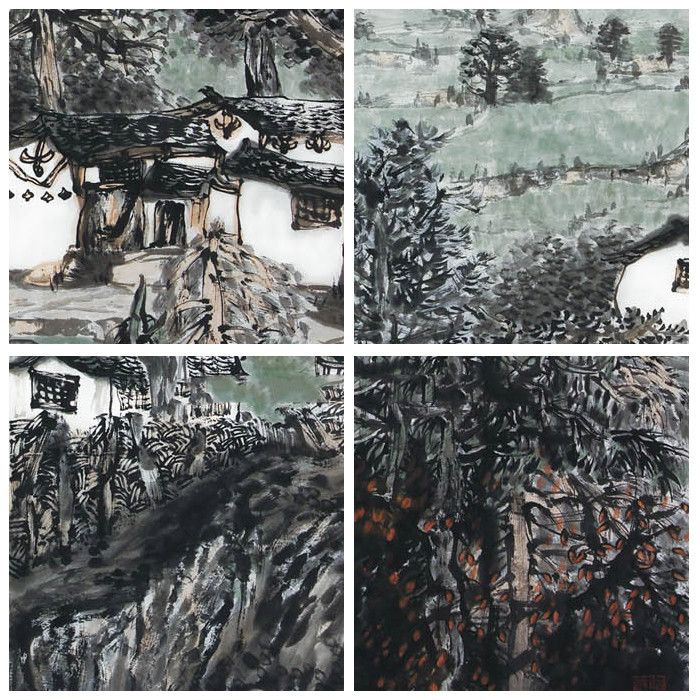 程振国《大凉山路上苏所见》180x96cm