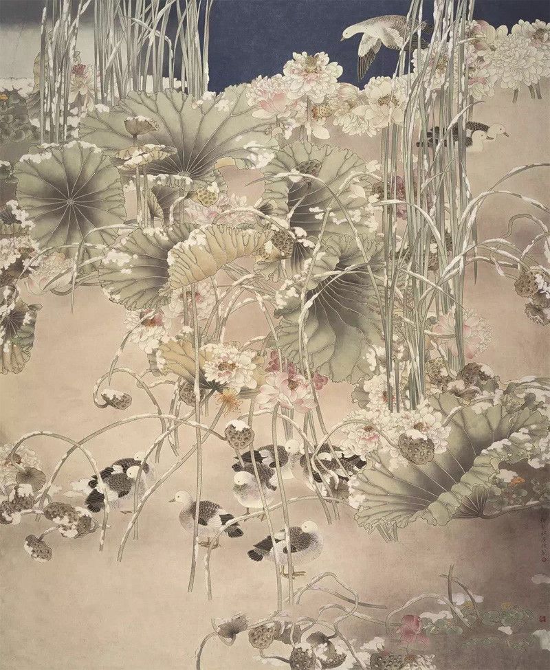 贾广健《溪塘过雪》 170×218cm