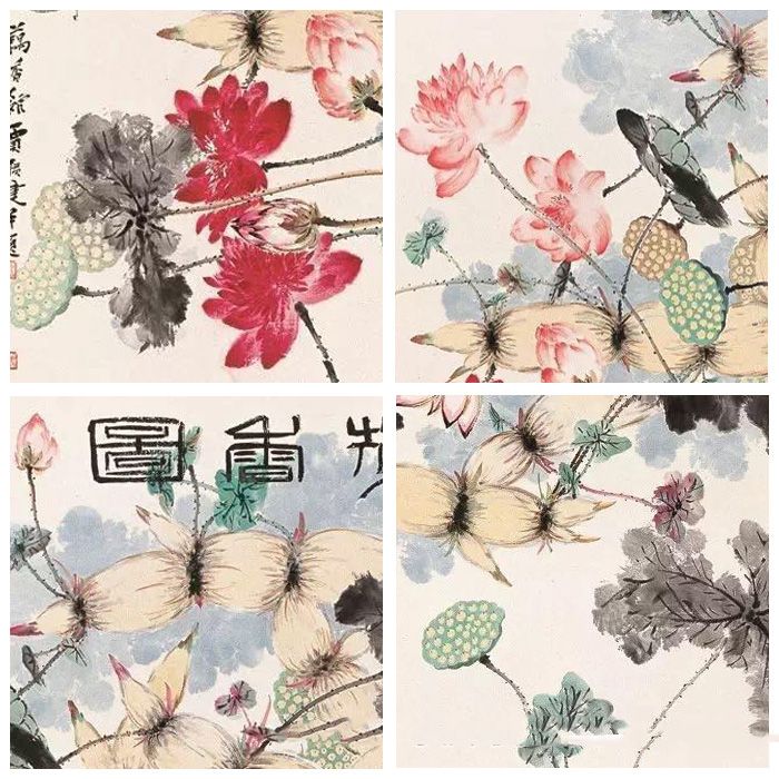 贾广健《荷香图》 240×120cm