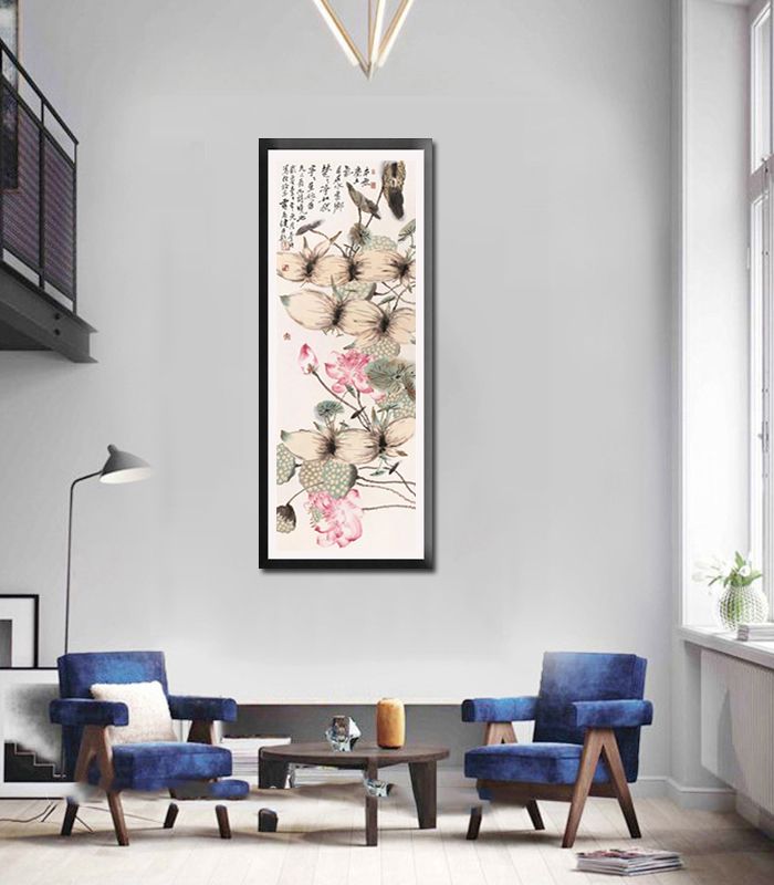 贾广健《亭亭生妙香》 105×35cm