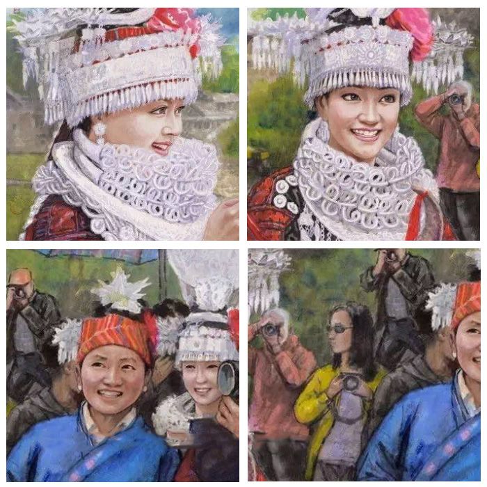 赵金文《贵客迎门》69×138cm