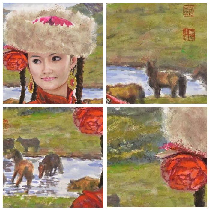 赵金文《清清泉水 》45×69cm