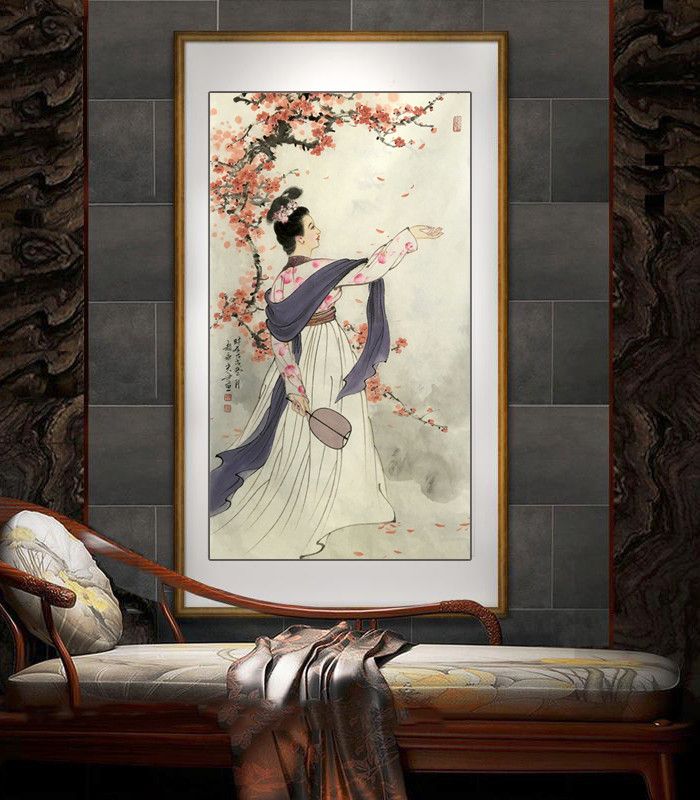 赵永夫《落花》四尺竖幅