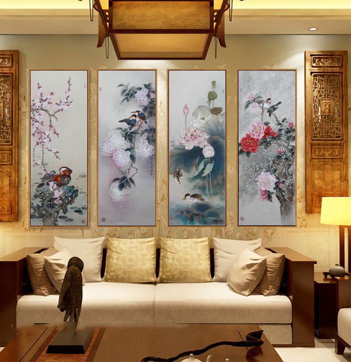 赵永夫《春和景明》四条屏
